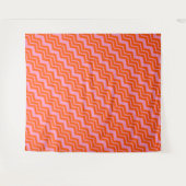 Orange- und rosa Chevron-Musterdesign Wandteppich (Vorderseite (Horizontal))