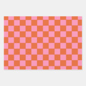 Orange und Rosa Geschenkpapier Set (Vorderseite)