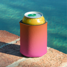Orange und Rosa glühen Dosenkühler