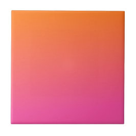 Orange und Rosa glühen Fliese