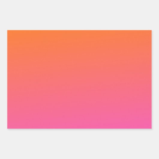 Orange und Rosa glühen Geschenkpapier Set (Vorderseite 3)