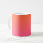 Orange und Rosa glühen Kaffeetasse (Vorderseite Links)