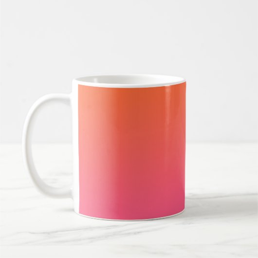 Orange und Rosa glühen Kaffeetasse (Links)