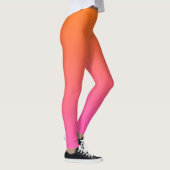 Orange und Rosa glühen Leggings (Rechts)