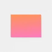 Orange und Rosa glühen Post-it Klebezettel (Vorderseite)