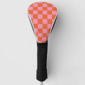 Orange und Rosa Golf Headcover (Vorderseite)