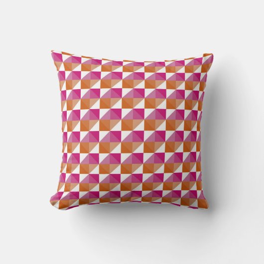Orange und Rosa Karton Kissen (Vorderseite)