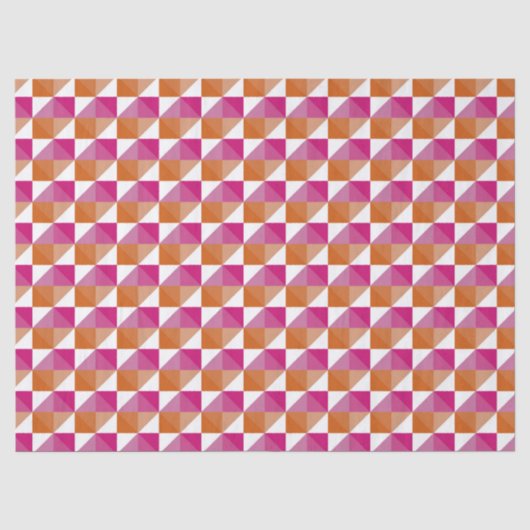 Orange und Rosa Karton Seidenpapier (Vorderseite)