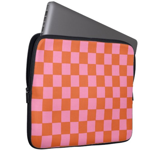 Orange und Rosa Laptopschutzhülle (Vorne Rechts)