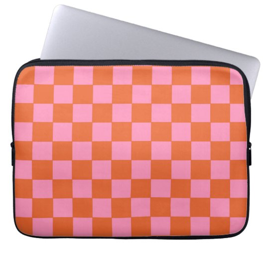 Orange und Rosa Laptopschutzhülle (Vorderseite)