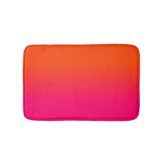 Orange und rosa Ombre Schatten-Neonneonfarbe Badematte