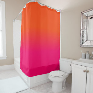 Orange und rosa Ombre Schatten-Neonneonfarbe Duschvorhang