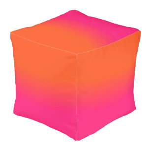 Orange und rosa Ombre Schatten-Neonneonfarbe Hocker