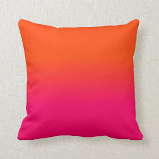 Orange und rosa Ombre Schatten-Neonneonfarbe Kissen