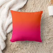 Orange und rosa Ombre Schatten-Neonneonfarbe Kissen (Decke)