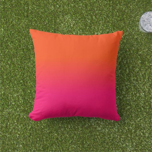 Orange und rosa Ombre Schatten-Neonneonfarbe Kissen (Golfball-Marker)