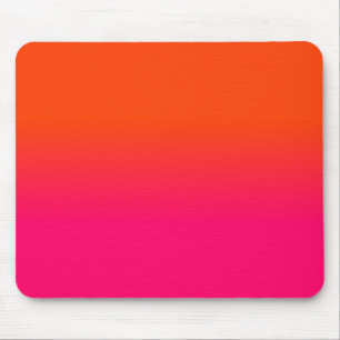 Orange und rosa Ombre Schatten-Neonneonfarbe Mousepad