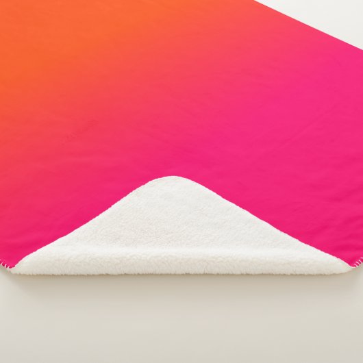 Orange und rosa Ombre Schatten-Neonneonfarbe Sherpadecke (3/4)