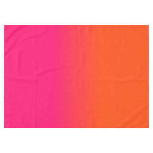 Orange und rosa Ombre Schatten-Neonneonfarbe Tischdecke (Vorderseite (Horizontal))