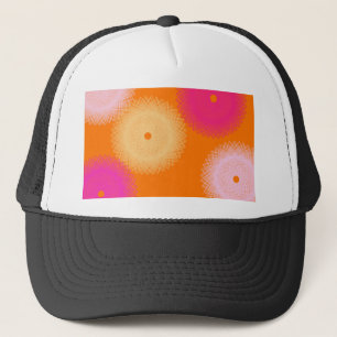 orange und rosa Pop-Farbe Truckerkappe
