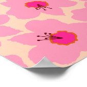 orange und rosa Retro Poster (Ecke)