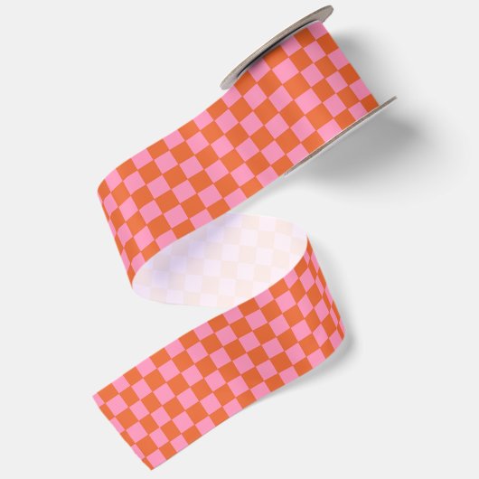 Orange und Rosa Satinband (Rückseite)