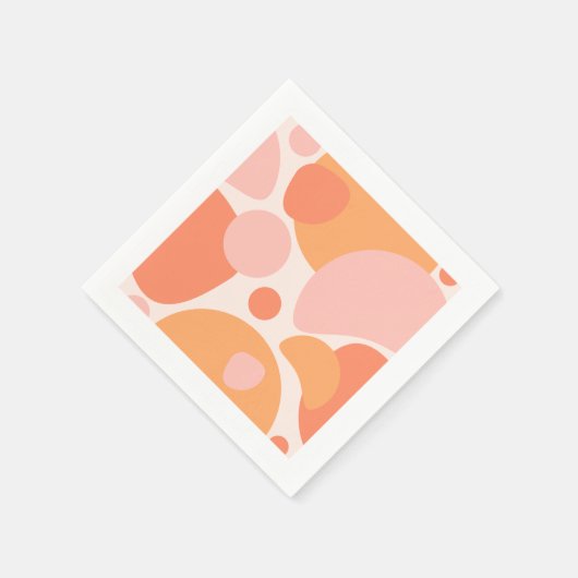 orange und rosa Servietten (Ecke)