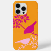 Orange und rosa Vögel Case-Mate iPhone Hülle (Rückseite)