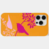 Orange und rosa Vögel Case-Mate iPhone Hülle (Rückseite (Horizontal))
