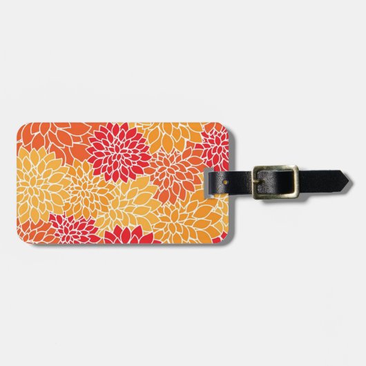 Orange und Rot Gepäckanhänger (Vorderseite horizontal)