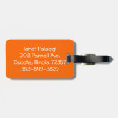 Orange und Rot Gepäckanhänger (Rückseite horizontal)