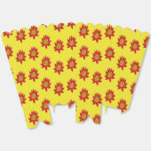 Orange und rote Blume auf gelb Geschenkschachtel (Ungeklappt)