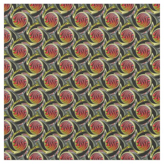 Orange und rote Kreise bewegen Stoff (Nahaufnahme)