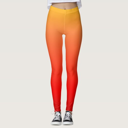 Orange und Rote Leggings (Vorderseite)