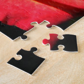 Orange und Rote Rose Nah Puzzle (Seite)