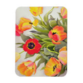 Orange und Rote Tulips Magnet (Vertikal)