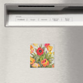Orange und Rote Tulips Magnet (In Situ (Geschirrspüler))