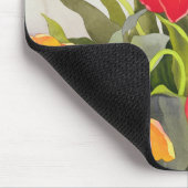 Orange und rote Tulpen Mousepad (Ecke)
