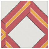 Orange und roter Gitter-Knoten gemustertes Gewebe Stoff (Nahaufnahme)