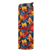 Orange und Russet Herbstleaves Thermosbecher (Nach links gedreht)