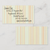 Orange und Sahnestreifen-Visitenkarte Visitenkarte (Vorne/Hinten)