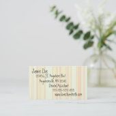 Orange und Sahnestreifen-Visitenkarte Visitenkarte (Stehend Vorderseite)