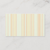 Orange und Sahnestreifen-Visitenkarte Visitenkarte (Rückseite)
