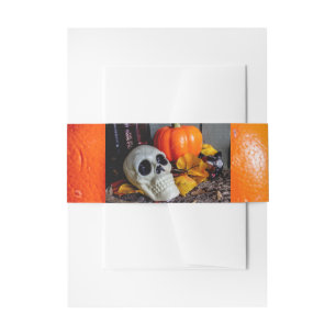 Orange und Schädel Einladungsbanderole