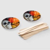 Orange und Schädel Fächer (Non-assembled)