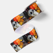 Orange und Schädel Satinband (Rückseite)