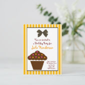 Orange und Schokolade Einladung (Stehend Vorderseite)