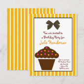 Orange und Schokolade Einladung (Vorne/Hinten)