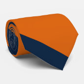 Orange und schüchterner blauer breiter krawatte (Gerollt)
