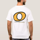 Orange und schwarz auf Weiß T-Shirt (Rückseite)